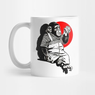 Little monkey sitting and well dressed Mug